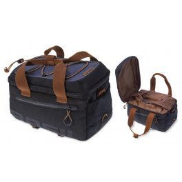 Basil Bolsa Trasera Miles Topcase Reflect.negro Impermeab.7l(32x19x21)(mano/bandolera)cierre Cremall