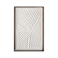 cuadro de papel mache en color blanco de 65x2x95cm