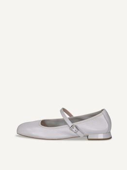 CAPRICE Ballerina, blue, made of Leather with Trapeze heel, Size 38