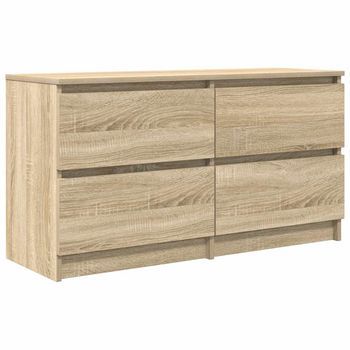 Mueble De Tv Madera De Ingeniería Roble Sonoma 100x35x54 Cm