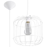 lampara de techo blanco acero alt 95 cm