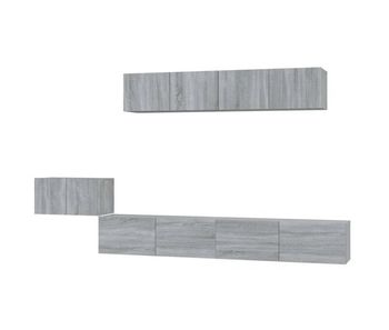Set de muebles para tv 5 piezas madera contrachapada gris sonoma
