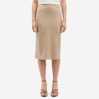 samsoe samsoe saagneta linen bias-cut skirt - l
