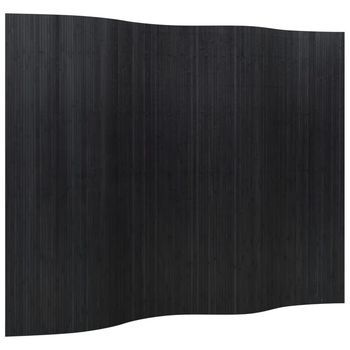 Biombo Divisor De Bambú Negro Ancho 250 Cm Alto 165 Cm Vidaxl
