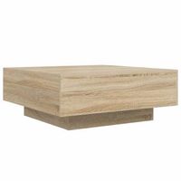 mesa de cafe - mesa de centro madera de ingenieria roble sonoma 80x80x31 cm