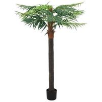 palmera fenix artificial con macetero 215 cm verde vidaxl