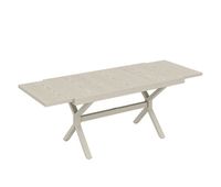 outsunny mesa de jardin extensible con superficie de aluminio 154214x85 cm mesa de comedor exterior extensible rectangular con imitacion madera para 8-10 personas para patio terraza gris claro