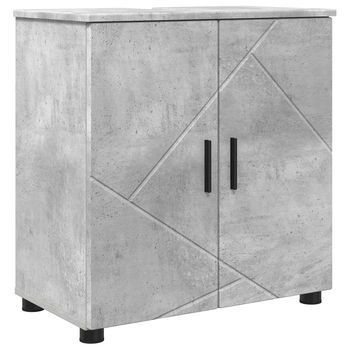 Gabinete De Baño Gris Concreto 61 X 35 X 64 Cm Vidaxl
