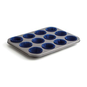 Bandeja 12 cupcakes acero negra 36x17x3 cm