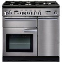 rangemaster professional 90 dual fuel range cooker - stainless steel stainless steel