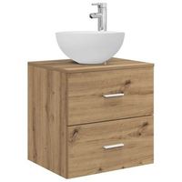vanidad con lavabo de pared roble artisan 495 x 41 x 645 cm vidaxl