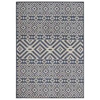 alfombra de exterior de tejido plano rayas azules 160x230 cm vidaxl