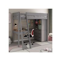 kids avenue estella high sleeper with chest storage cubes  desk