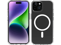 funda movil - muvit for change magsafe para iphone 15 plus materiales reciclables transparente