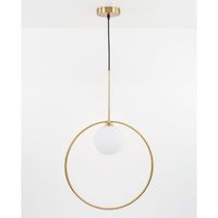 lampara de techo colgante de metal astra con acabado dorado