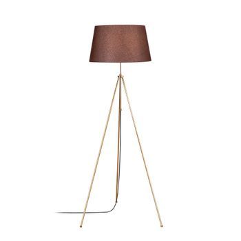 Lámpara De Pie Tripod-4063 Marrón Metal 65x65x165 Cm