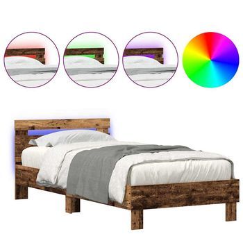 Estructura De Cama Con Cabecera Madera Vieja 90 X 200 Cm