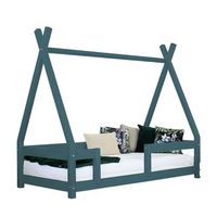 cama cabana infantil nakana 90 x 160 verde petroleo
