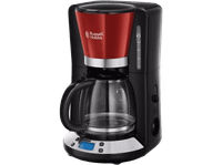 cafetera de goteo - russell hobbs colours plus 24031-56 1100 w 125 l temporizador negrorojo