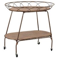 expositor estanteria de metal con 2 baldas  marron 84x48x73h cm