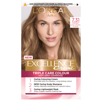 L'Oreal Paris Excellence Creme 7.31 Natural Dark Caramel Blonde Dye