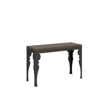 Mesa Tipo Libro 120x45/90 Cm Paxon Double Nogal Estructura Antracita