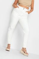 yours vaquero boyfriend blanco con cinturilla elastica mujer curvy y tallas grandes yours