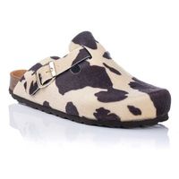 autenti zuecos zueco anatomico en piel - animal print para mujer