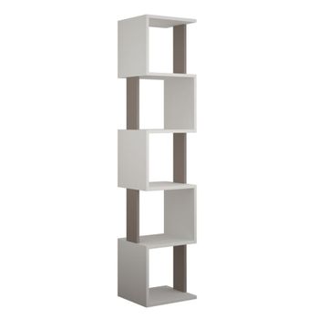 Estantería de esquina 5 estantes l35 cm - blanco