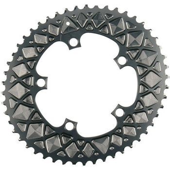 Absolute Black Plato Carretera Ovalado 110/5 Bcd, 2x, Para Biela Sram Grey 52t