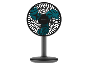 Ventilador de sobremesa - Cecotec EnergySilence 4000 Portable Desk Dark, Batería mAh, 6