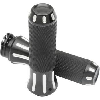 Puño manillar Harley-Davidson Big Twin '82-'99 Drag Specialties Cobra par contrast cut