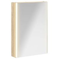 armario con espejo de bano roble sonoma 43 x 115 x 605 cm vidaxl