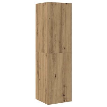 Mueble De Tv Madera De Ingeniería Roble Artisan 30,5x30x110 Cm Vidaxl