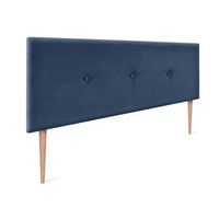 cabecero de tela aqualine liso con botones 135x105cm con patas camas 120135 - azul