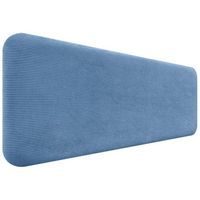 dhome cabecero tapizado en pana liso redondeado pana para pared acusticos cabeceros absorbentes cabezal cama dormitorio azul 150cm