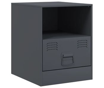 Vidaxl mesita de noche acero gris antracita 34,5x39x44 cm