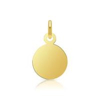 colgante redondo pequeno dorado grabable
