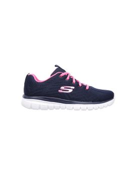 Zapatillas Skechers Graceful-Get Connect Mujer Navy Mesh / Hot Pink Trim