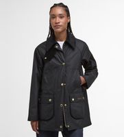 barbour para mujer lwx1402 chaqueta de algodon encerado modern beadnell wax negro l casual