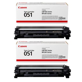 Canon 051 (2168C002) Black Original Toners Twin Pack (2 Pack)