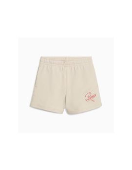 Pantalón Puma Essentials Script Niña Beige