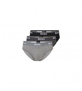 BOSS para hombre. 50475273 Pack 3 Slips Breve 3P gris (S), Homewear, Algodón