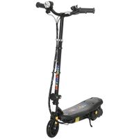 homcom patinete electrico para ninos de 7-14 anos plegable con faro led rueda y freno velocidad maxima de 12 kmh negro