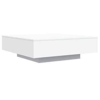 Mesa De Café - Mesa De Centro Madera De Ingeniería Blanco 100x100x31 Cm