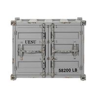botellero metal mdf 77x41x64 container gris