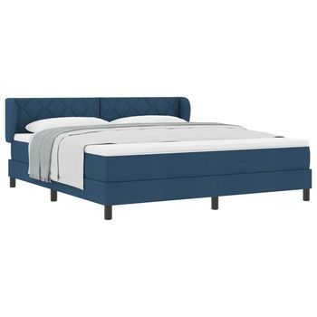 Cama Tapizada 203x183x88 Cm  - Azul