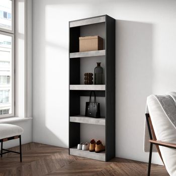 Librería efecto madera cemento 60x186x25cm