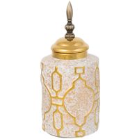jarron de ceramica  dorado d125x275h cm