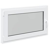 ventana de sotano risor 100 x 70 cm pvc y vidrio blanco vidaxl